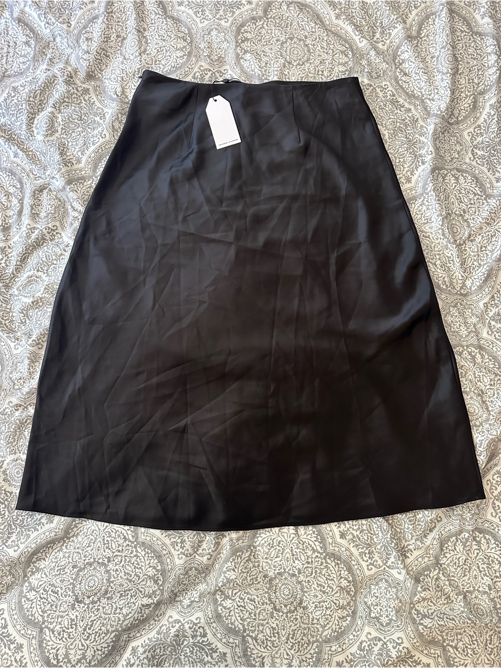 Universal Standard Black A-Line Midi Skirt